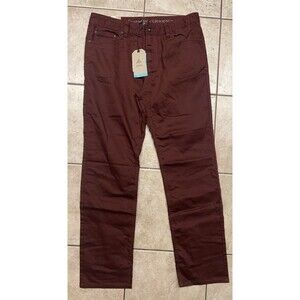 Prana Bridger Jeans Mens 35x32 Straight Leg Dark Umber Slim Fit ORGANIC Pants